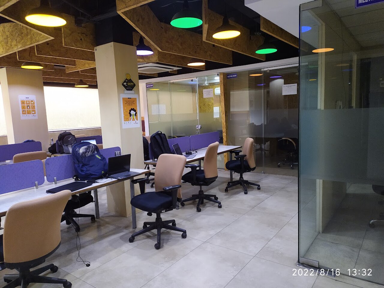 Team working in a shared office